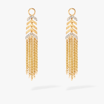 Shop Annoushka Flight Shimmy 18ct Yellow Gold Diamond Earring Drops