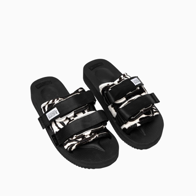 Shop Suicoke Moto Vhl Sliders Og056vhl In Safari Black