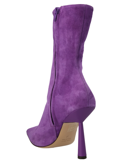 Shop Gia Borghini X Rosie Huntington Whiteley 7 Ankle Boots In Purple