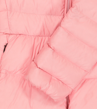 Il Gufo Hooded Nylon Down Coat In Bubble Pink