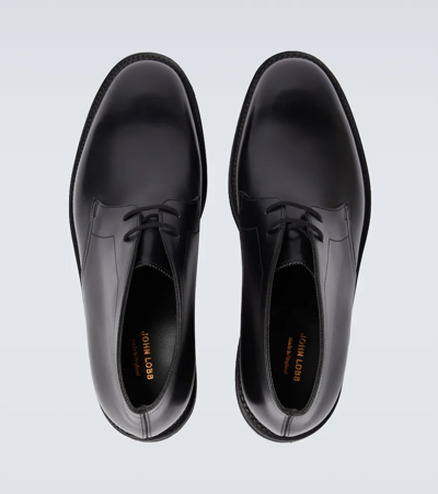 John Lobb Heywood Suede Desert Boots In Black