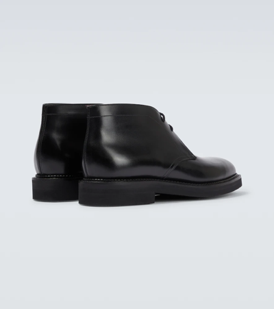 John Lobb Heywood Suede Desert Boots In Black
