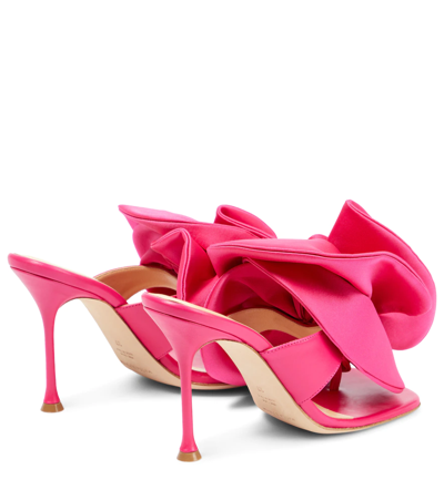 Shop Magda Butrym Leather And Satin Sandals In Pink