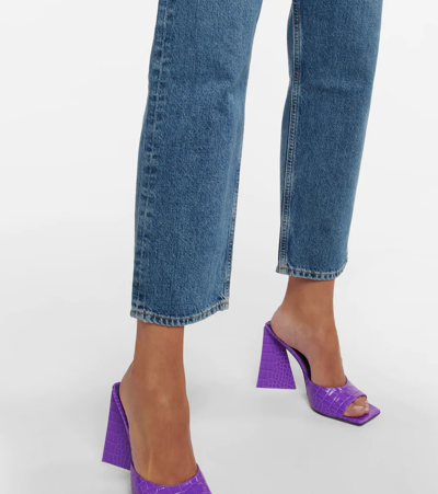 Shop Agolde Wyman Low-rise Straight Jeans In Vision