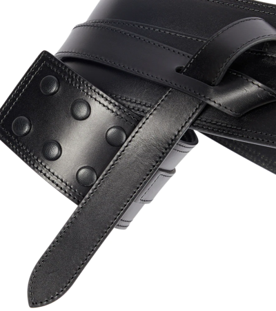 Shop Isabel Marant Moshy Knotted Leather Belt In Black