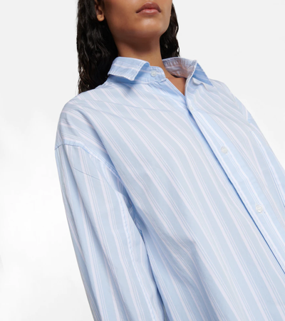 Shop Citizens Of Humanity Kayla Striped Cotton Shirt In Marino Stripe