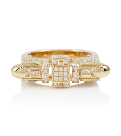 Shop Rainbow K Majesty 14kt Gold Ring With Diamonds In 0
