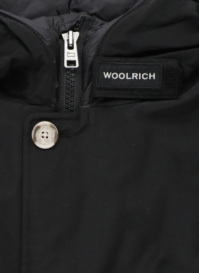 Shop Woolrich Buttoned Long-sleeved Padded Coat In Blk Black