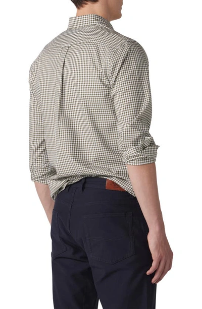 Shop Rodd & Gunn Sports Fit Gingham Button-down Oxford Shirt In Loden