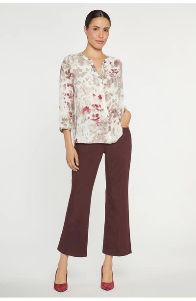 Shop Nydj High/low Crepe Blouse In Westhaven