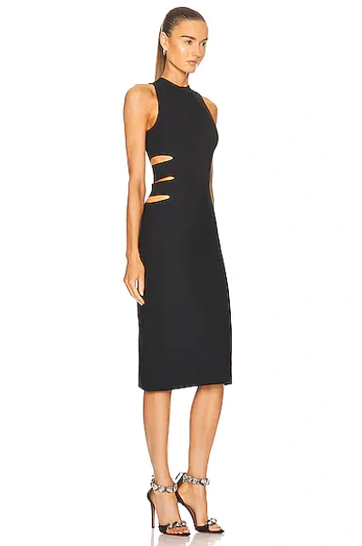 Alaïa Cutout-waist Body-con Midi Dress In Noir