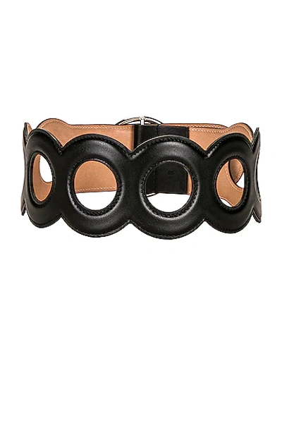 Alaïa Round Leather Belt In Noir