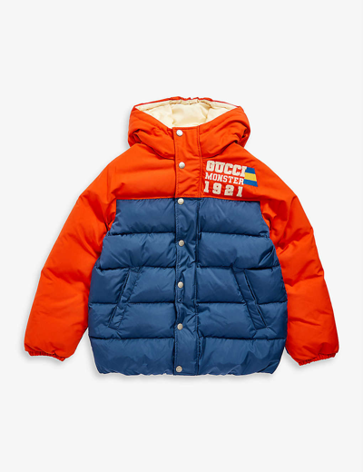 Shop Gucci 1921 Padded Shell-down Jacket 10-12 Years In Papaya