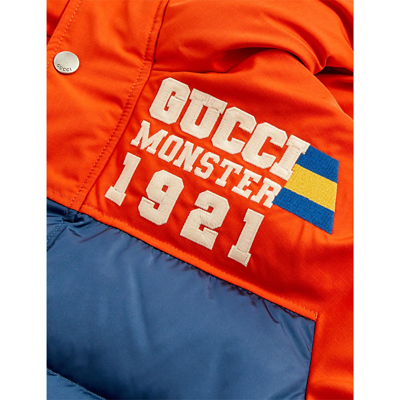 Shop Gucci 1921 Padded Shell-down Jacket 10-12 Years In Papaya