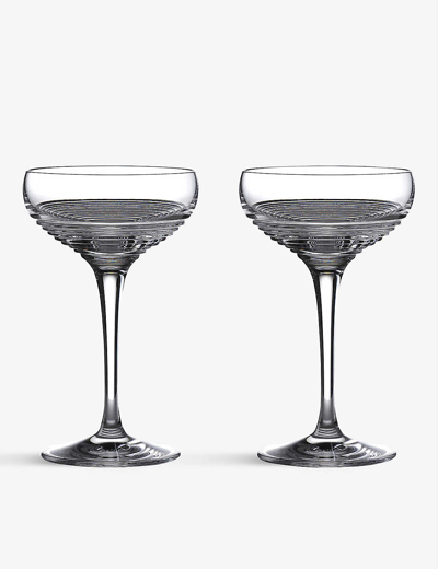 Waterford Mixology Circon Crystal-glass Cocktail Coupes Set Of Two