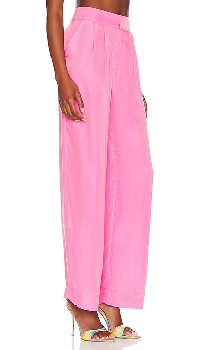 Shop Ena Pelly Lillian Cupro Trouser In Pink