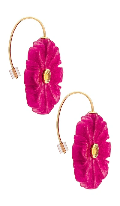 Shop Lizzie Fortunato New Bloom Earrings In Fuchsia