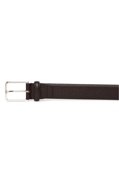 Shop Santoni Reversible Leather Belt In Brown