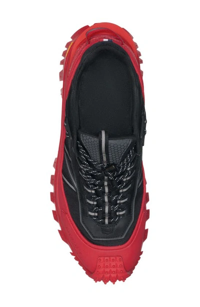 Shop Moncler Trailgrip Gtx Waterproof Hiking Sneaker In Black/ Red