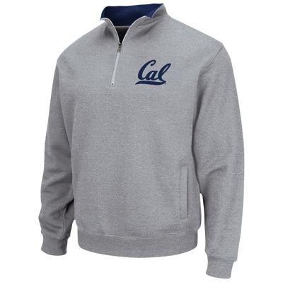 Colosseum Men's  Heathered Gray Cal Bears Tortugas Team Logo Quarter-zip Jacket In Heather Gray