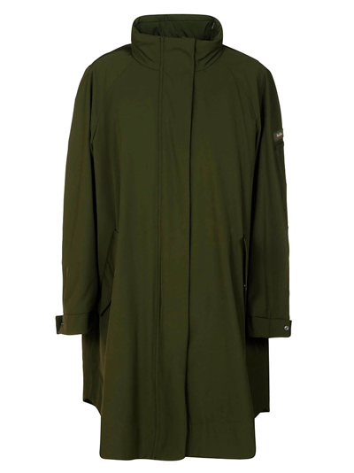 Shop Max Mara Logo Patch Layered Parka In Green