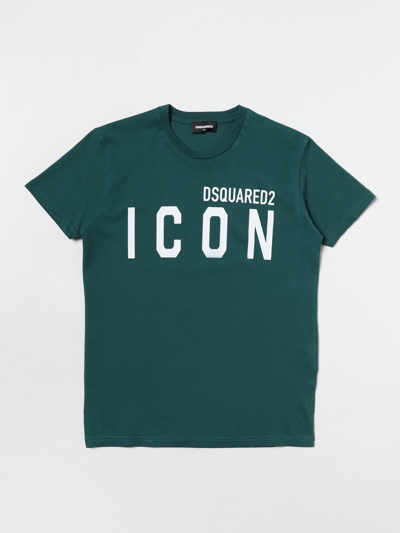 Shop Dsquared2 Junior T-shirt  Kids In Green