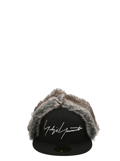 Shop Yohji Yamamoto Logo Embroidered Hat In Black