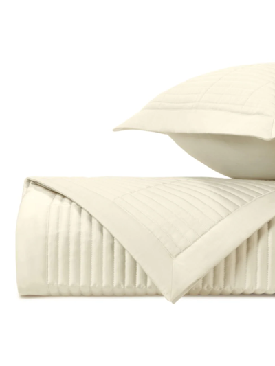 Shop Home Treasures Channel Quilted Twin Coverlet & Sham 3-piece Set In Ivory