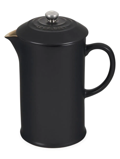 Shop Le Creuset Stoneware Cafetiere French Press In Black