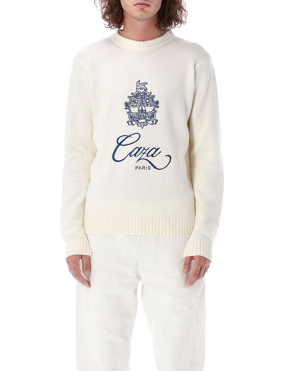 Shop Casablanca Logo Print Crewneck Sweatshirt In White