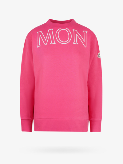 Shop Moncler Sweatshirt In Pink