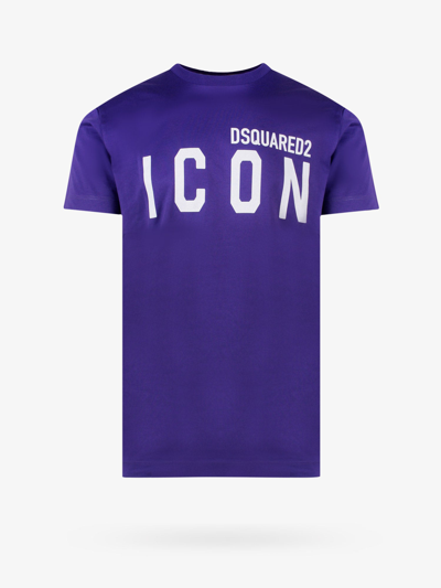 Shop Dsquared2 T-shirt In Purple