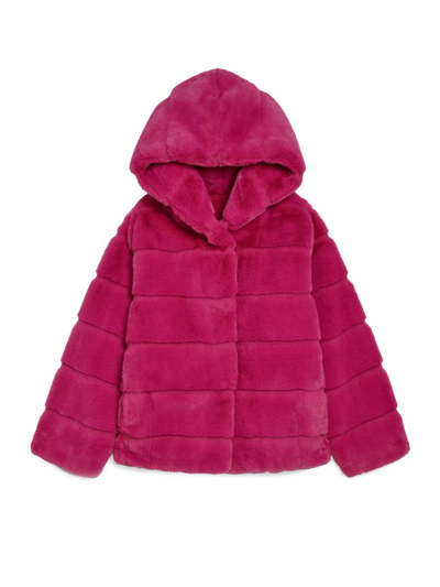 Shop Apparis Little Girl's & Girl's Goldie Faux Fur Jacket In Confetti Pink