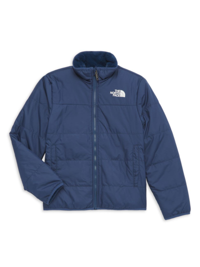 Shop The North Face Little Girl's & Girl's Reversible Mossbud Jacket In Shady Blue