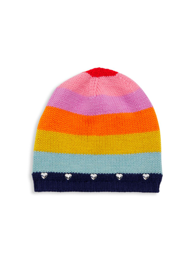 Shop Carolyn Rowan Collection Girl's Carolyn Rowan X Stephanie Gottlieb Rainbow Striped Wool Hat In Rainbow Stripes