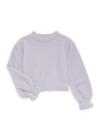 Shop Imoga Little Girl's & Girl's Bettie Sweater In Lavender