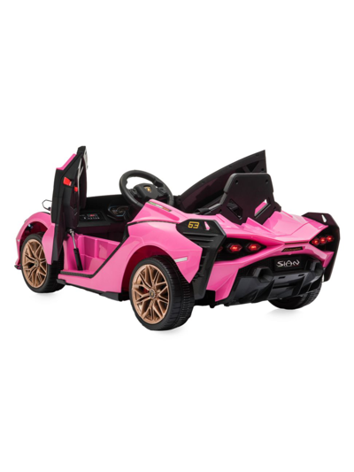 Shop Best Ride On Cars Little Kid's Lamborghini Sian 12v Car In Pink