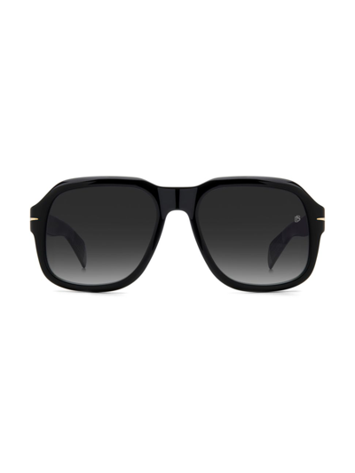 Shop David Beckham Men's 7090/s 55mm Square Sunglasses In Black
