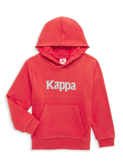 Shop Kappa Little Kid's & Kid's Authentic Haris Hoodie In Red Paprika