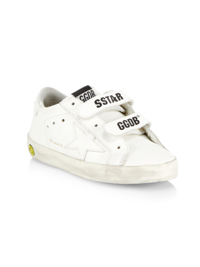 Shop Golden Goose Baby's & Little Girl's Old School Leather Sneakers In Optic White