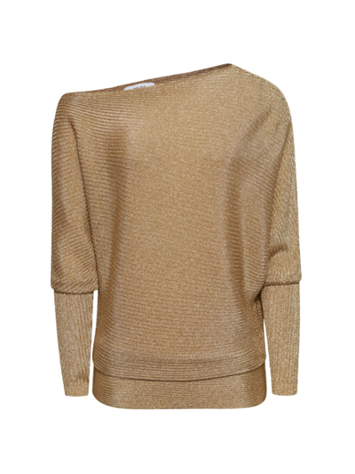 Shop Reiss Women's Louisa Metallic Sweater In Gold