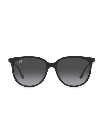 Shop Ray Ban Women's Rb4378 54mm Square Sunglasses In Black