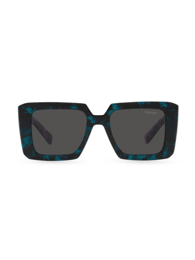 Shop Prada Women's 51mm Square Sunglasses In Dark Grey