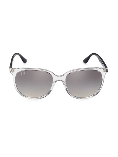 Shop Ray Ban Women's Rb4378 Square Sunglasses In Transparent