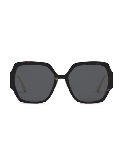 Shop Dior Women's 30montaigne S6u 58mm Square Sunglasses In Dark Havana