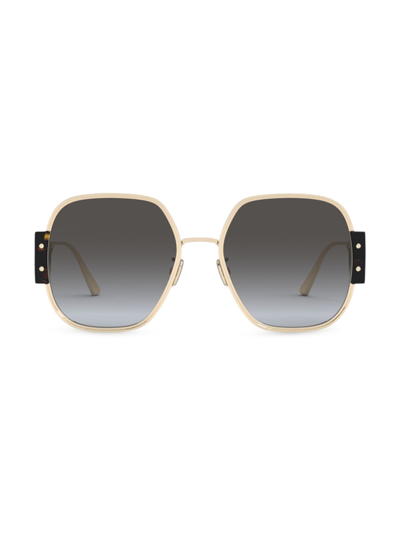 Shop Dior Women's 30montaigne S5u 58mm Square Sunglasses In Shiny Gold