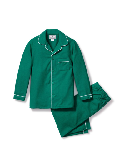 Shop Petite Plume Baby's, Little Boy's & Boy's Flannel Two-piece Pajama Set In Green
