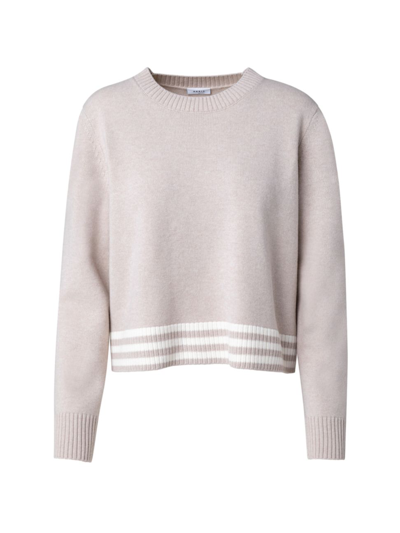 Shop Akris Punto Women's Wool-blend Pullover Sweater In Sand Cream