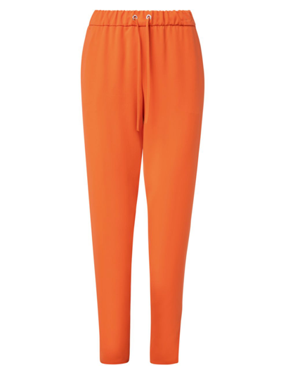 Shop Akris Punto Women's Mike Lasercut Crepe Pants In Orange