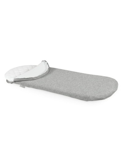 Shop Uppababy Bassinet Mattress Cover In Light Grey
